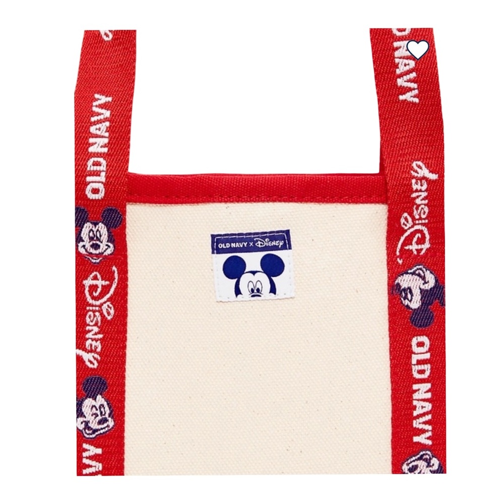 Old Navy x Disney Mickey Mouse Canvas Mini Tote Bag Red - Picture 5 of 7